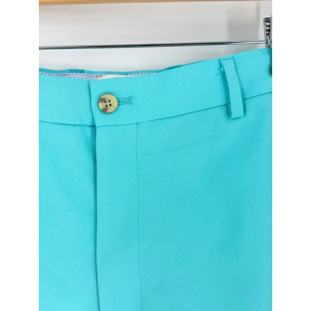 Peter Millar Salem Performance Short Mens 38 Teal Blue Golf 9 Inch Inseam - Picture 6 of 10